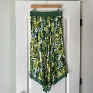 Adore Me - Woven Wide-Leg Pant - Palm Paradise - Medium